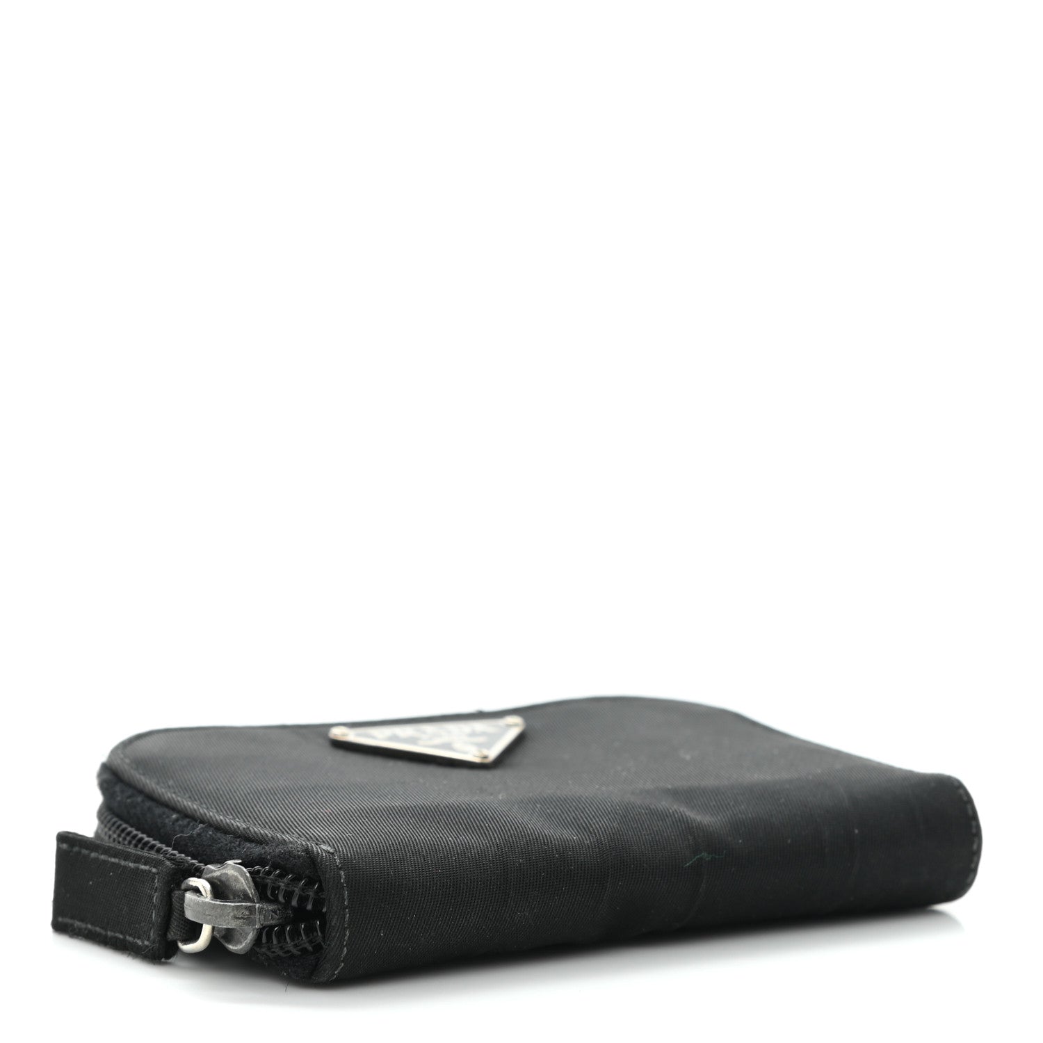 Prada Tessuto Nylon Compact Zip Around Coin Pouch Black 4 of 10