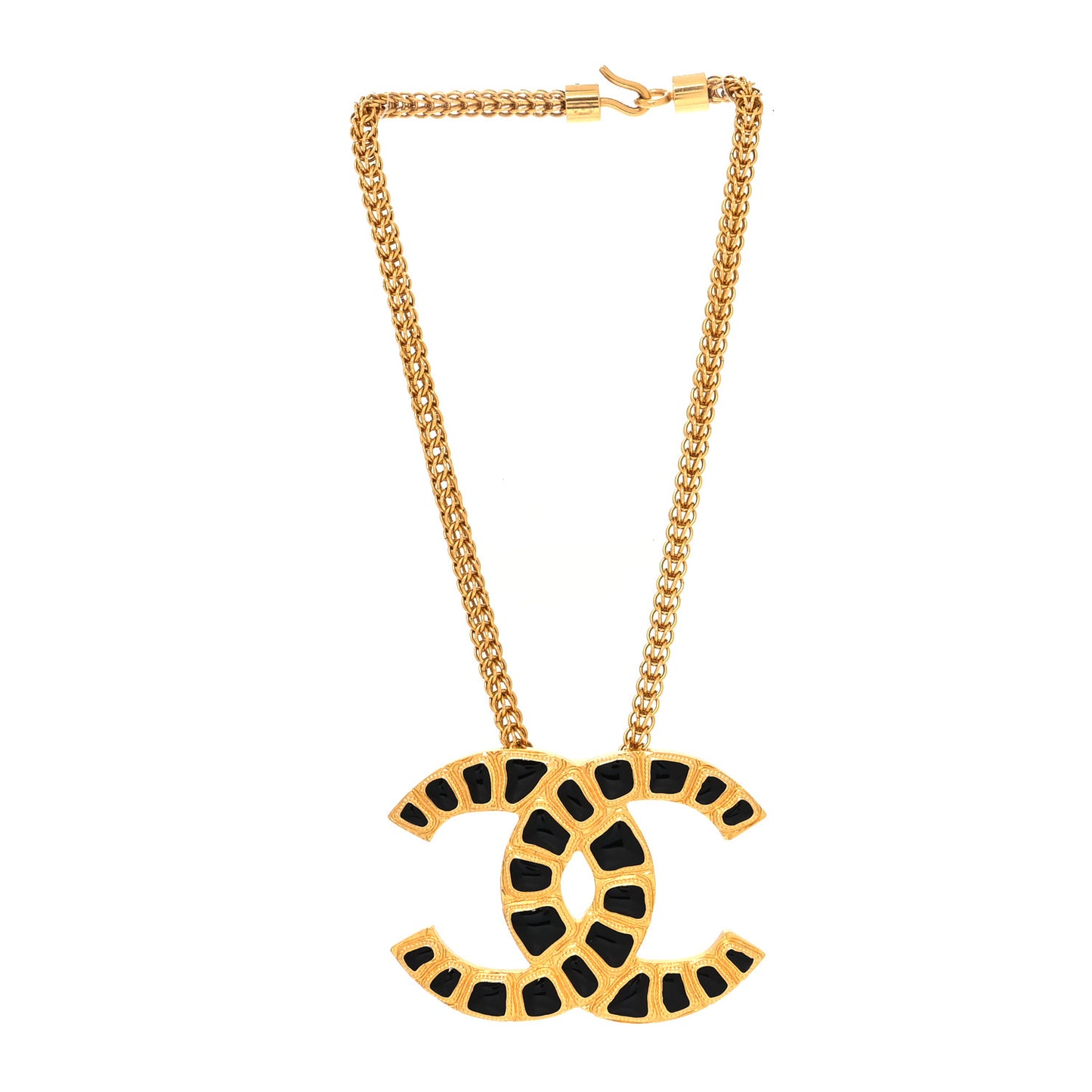 Resin Along The Nile CC Pendant Necklace Gold Black