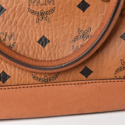 MCM Visetos Heritage Bowler Bag Cognac 19 of 27