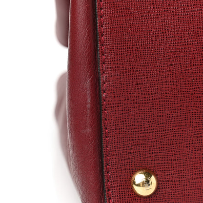 Fendi Vitello Elite Regular 2Jours Tote Rosso Scuro Ciliegia 11 of 12