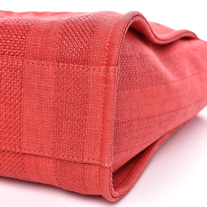 Chanel Mixed Fibers Striped Small Deauville Tote Red 9 of 11