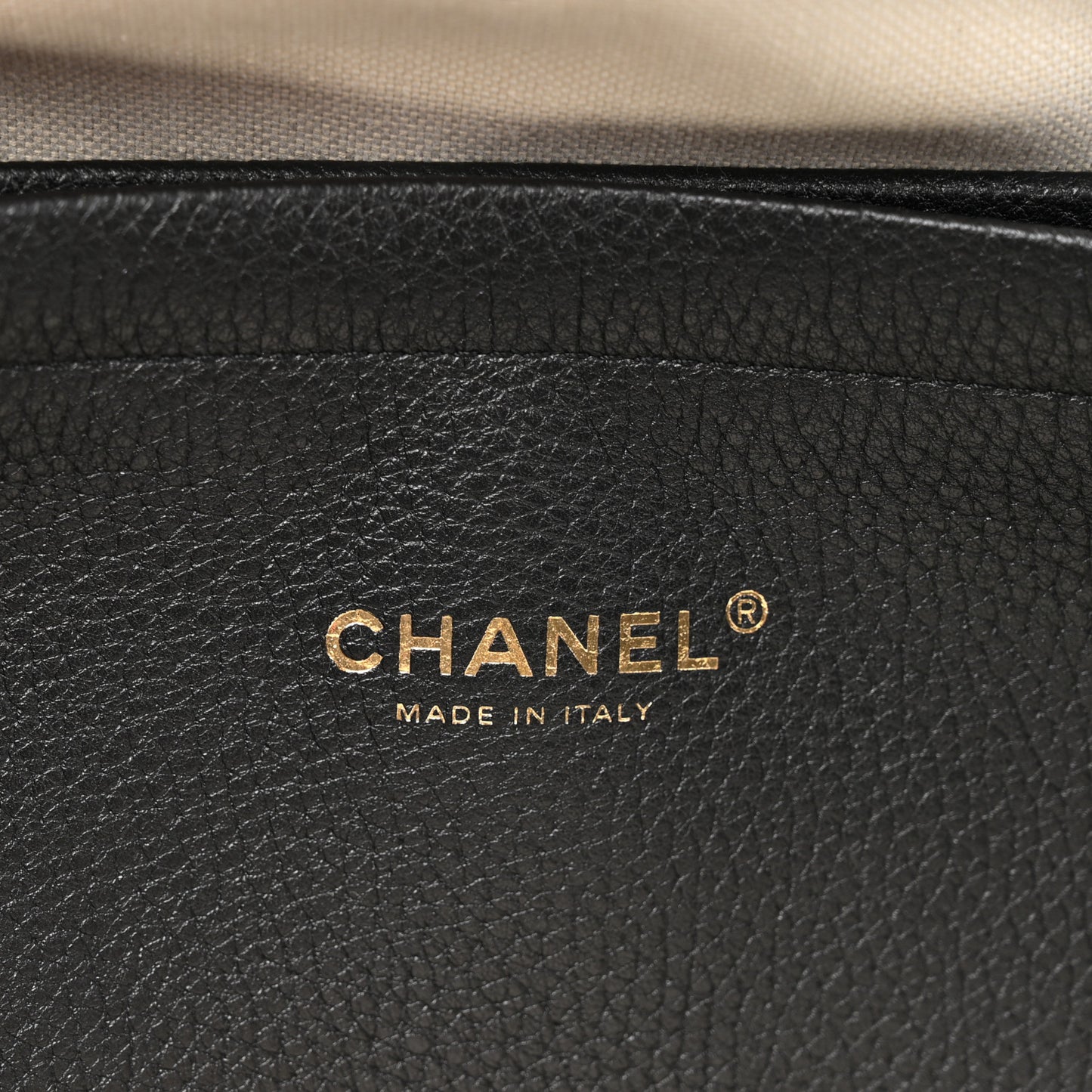 Grained Calfskin Stitched Urban Essentials Shopping Bag Black