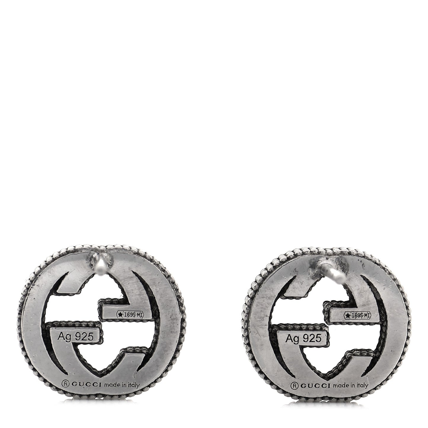 Sterling Silver Interlocking G Stud Earrings