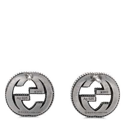 Gucci Sterling Silver Interlocking G Stud Earrings 3 of 4