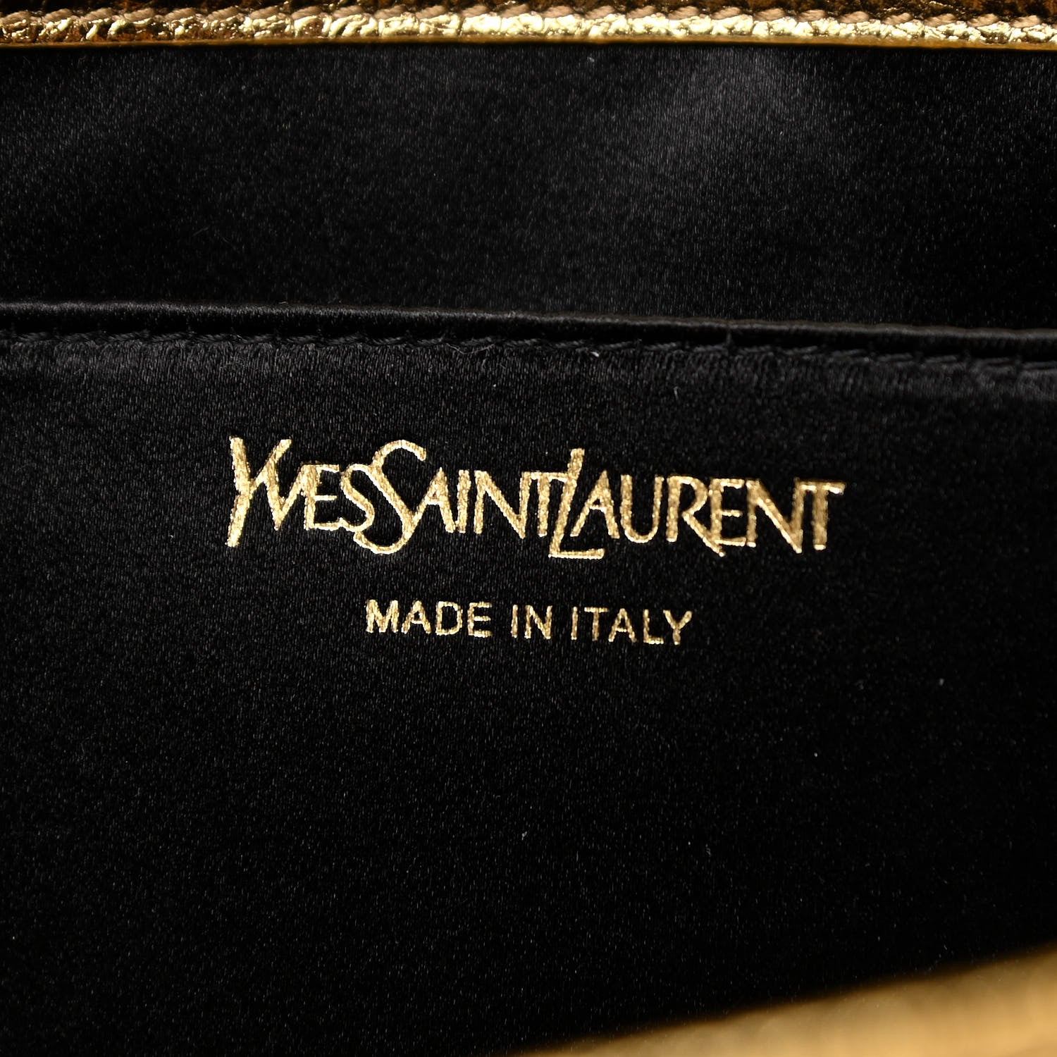 Saint Laurent Metallic Calfskin Monogram Large Belle De Jour Clutch Gold 5 of 5