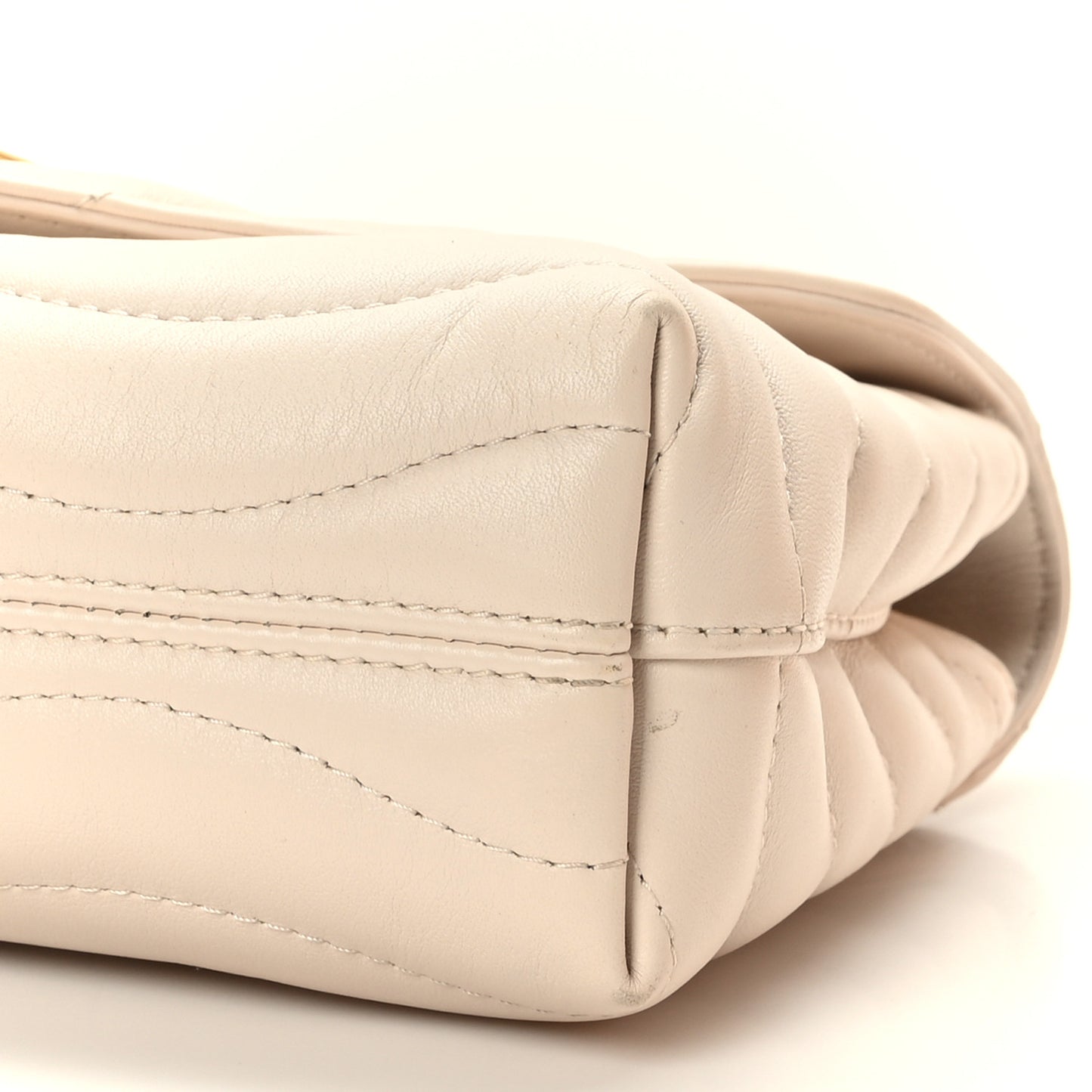 Calfskin LV New Wave Chain Bag Ivory