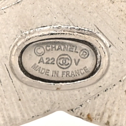 Chanel Baguette Crystal CC Brooch Silver 3 of 4