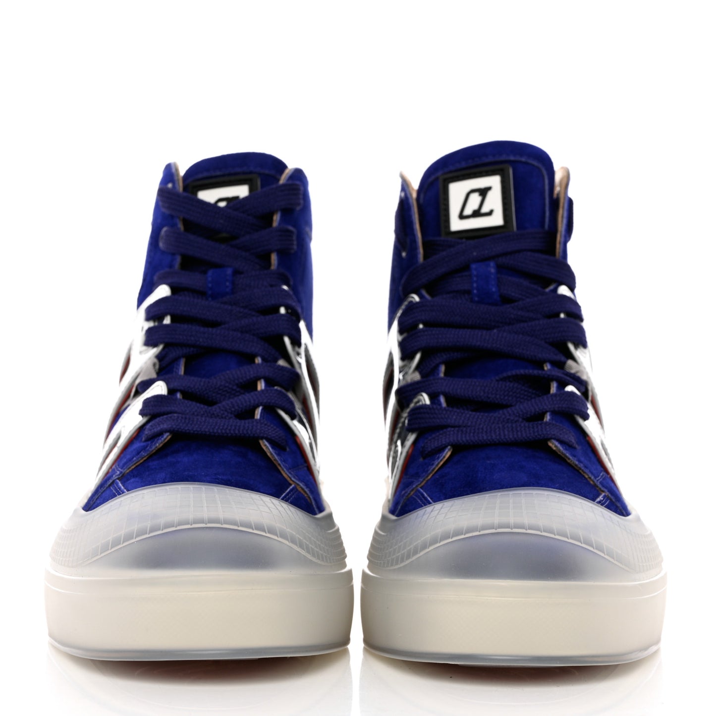 Grained Calfskin Mens Vida High Top Flat Sneakers 41 By Night