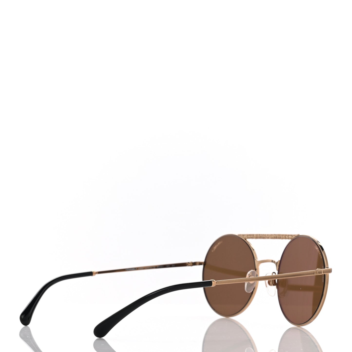 Metal Winter Round Sunglasses 4232 Gold