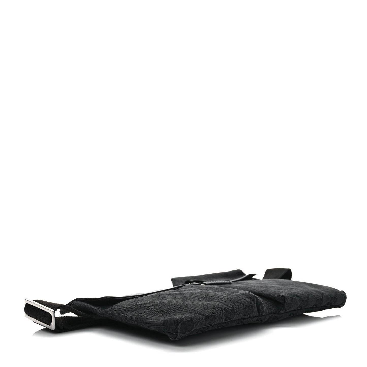 GG Monogram Double Pocket Belt Bag Black