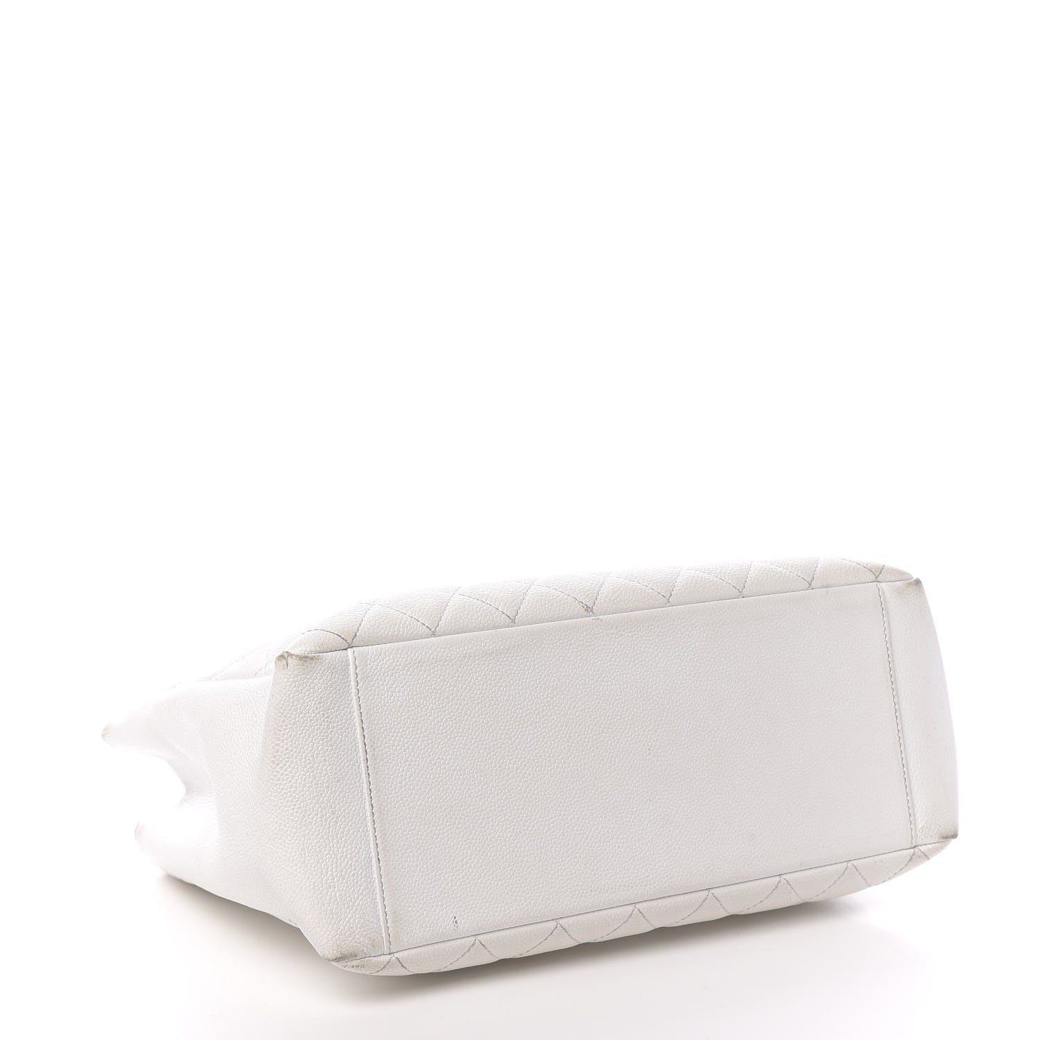 Chanel Caviar Quilted Grand Shopping Tote GST White 5 of 23