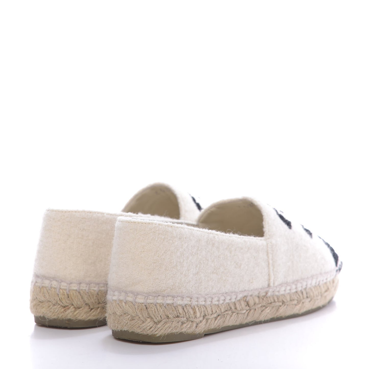 Wool CC Espadrilles 36 White Black