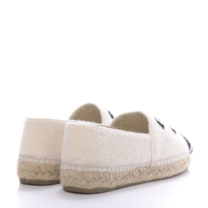 Chanel Wool CC Espadrilles 36 White Black 4 of 10