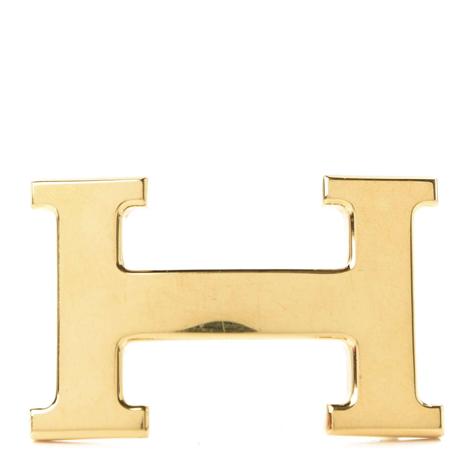 Hermes Polished 32mm H Belt Buckle Gold 1 of 4