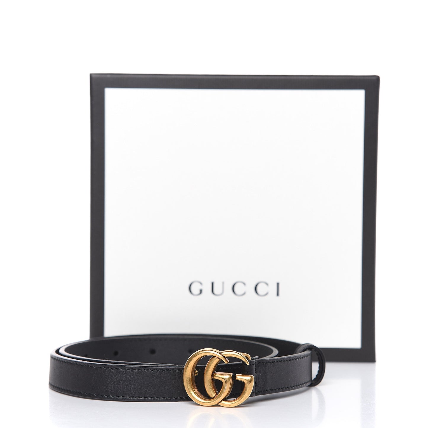 Calfskin Double G 20mm Belt 75 30 Black