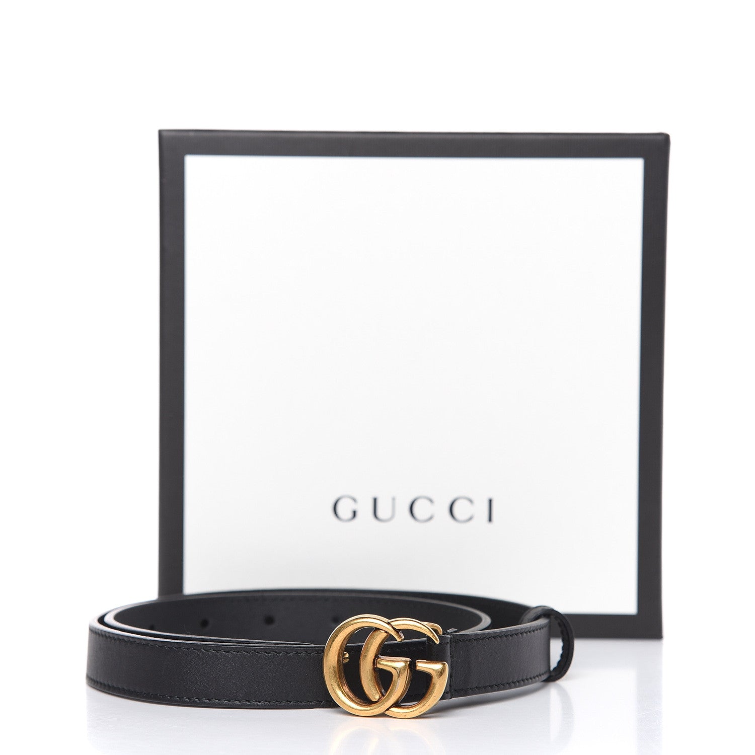 Gucci Calfskin Double G 20mm Belt 75 30 Black 7 of 7