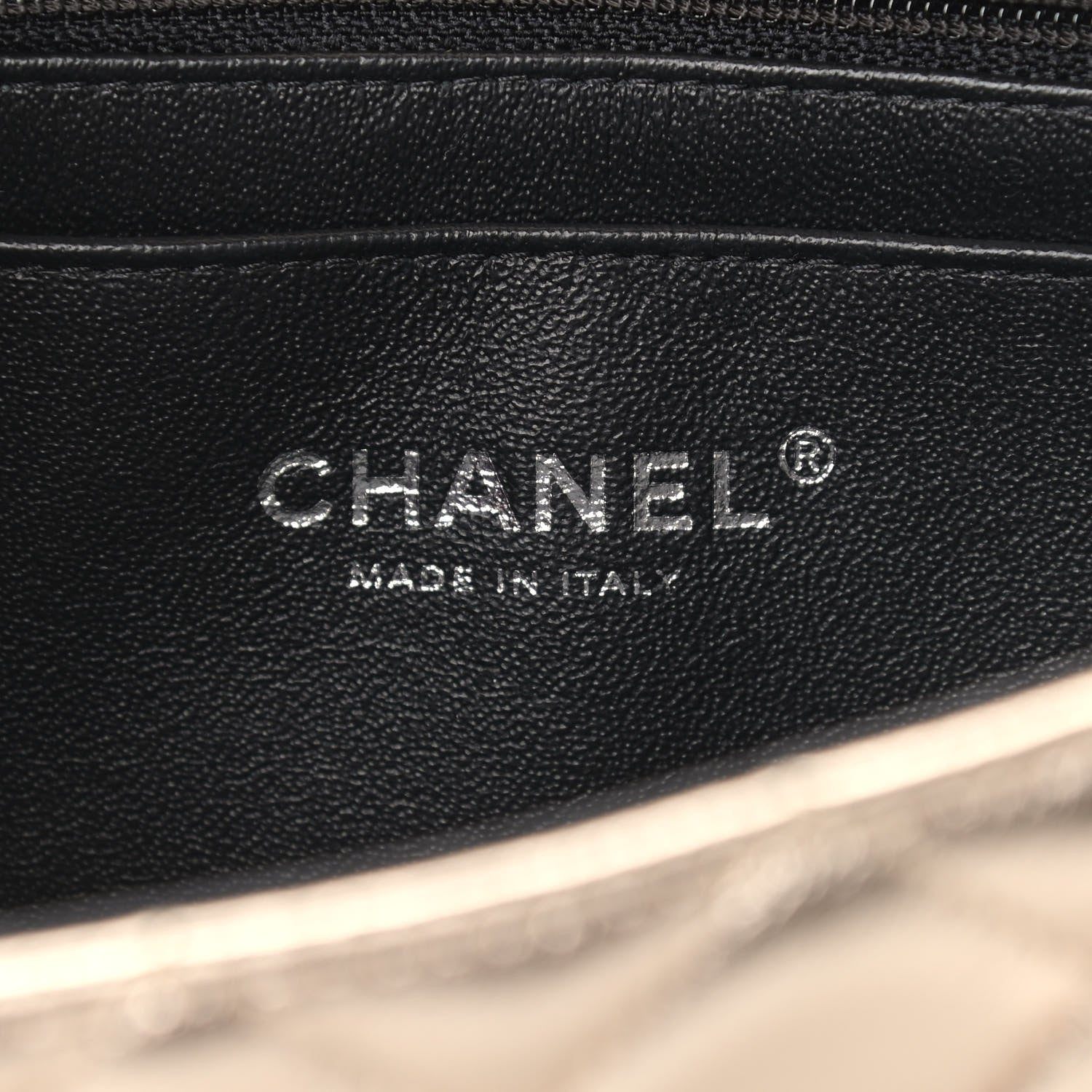 Chanel Metallic Lambskin Quilted Mini Rectangular Flap Gold Black 6 of 10