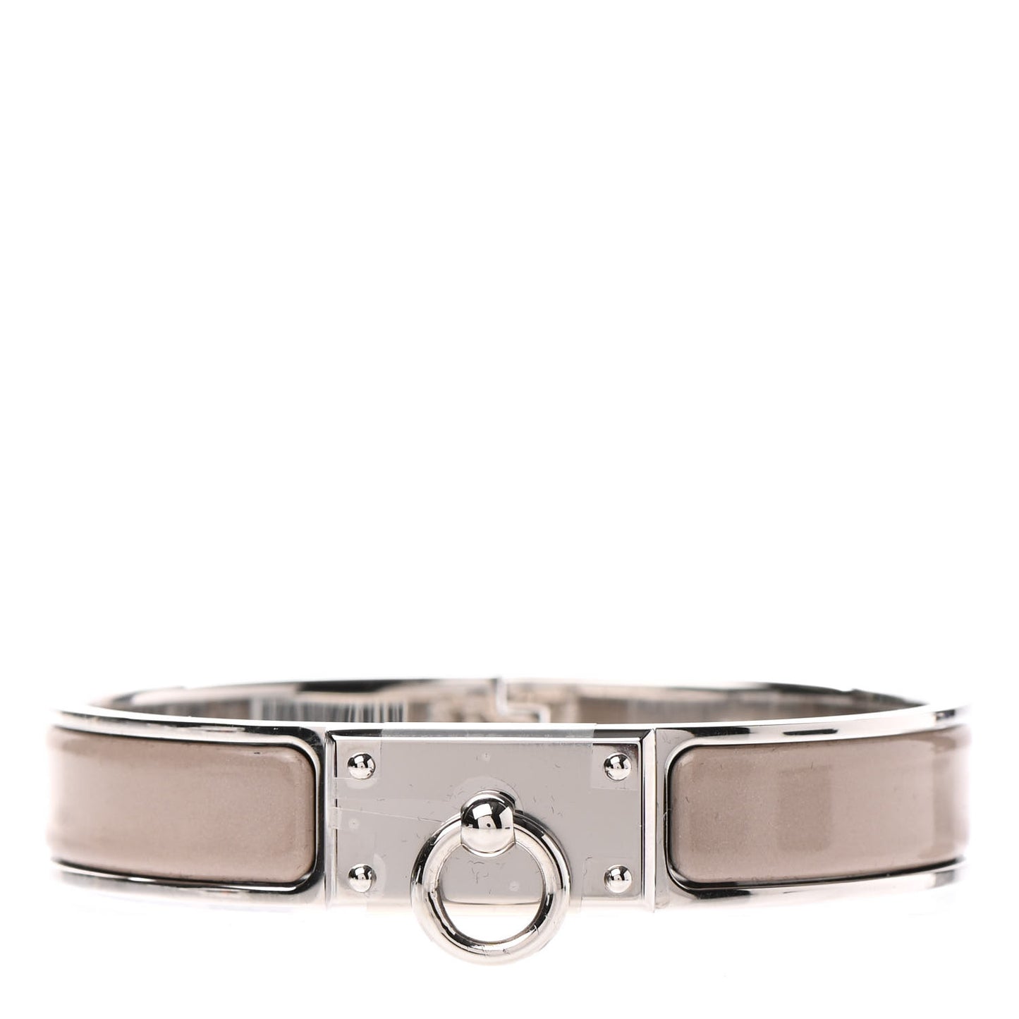 Enamel Clic Anneau Bracelet PM Marron Glace