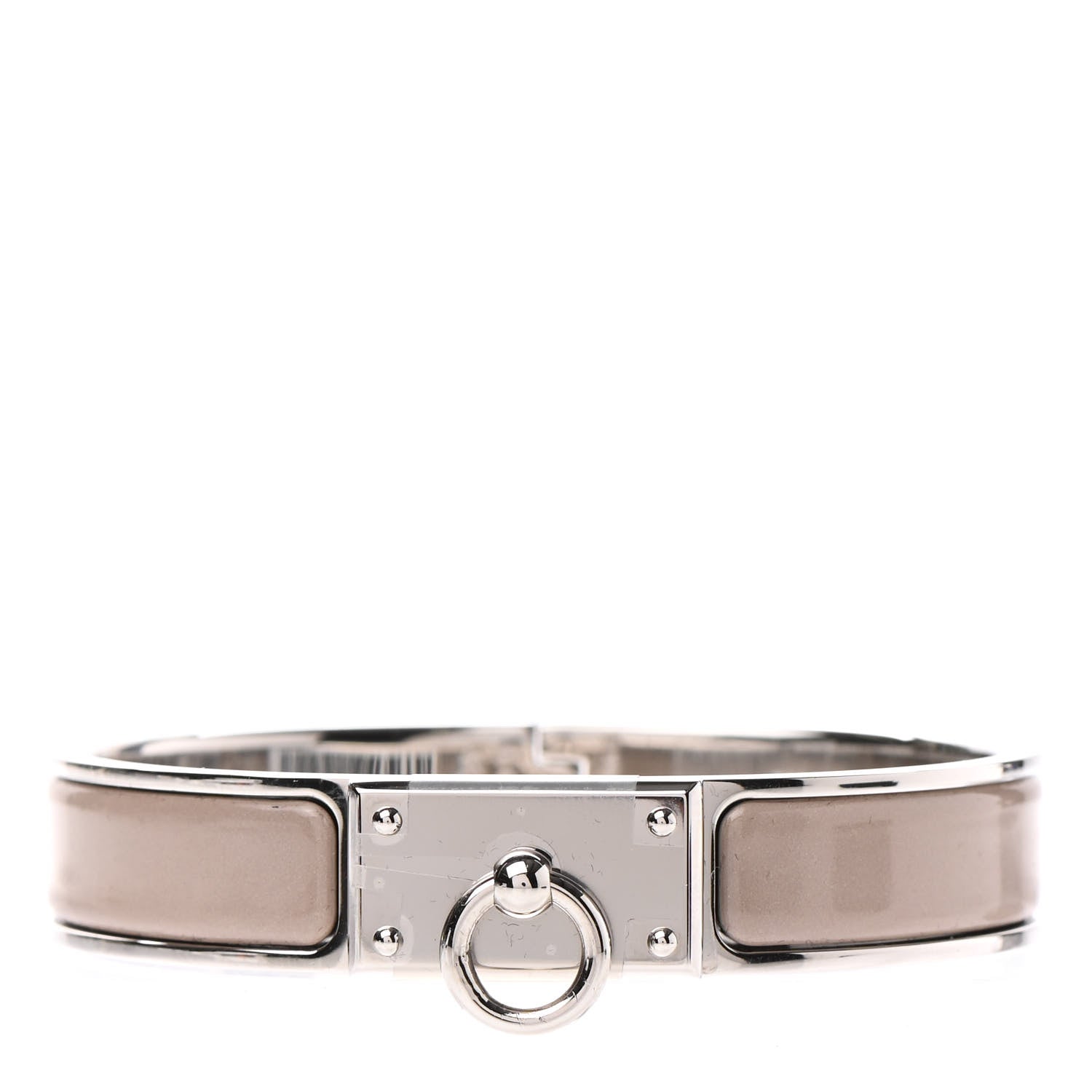 Hermes Enamel Clic Anneau Bracelet PM Marron Glace 1 of 5