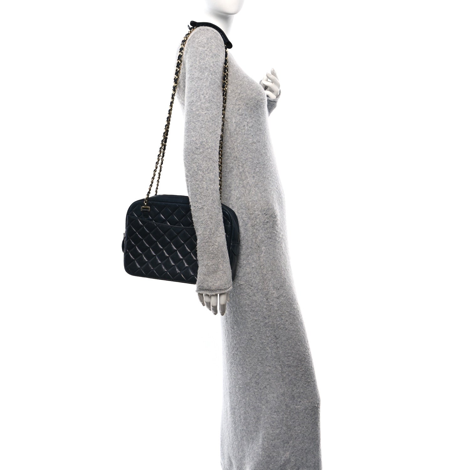 Chanel Lambskin Quilted Shoulder Bag Black 2 of 10