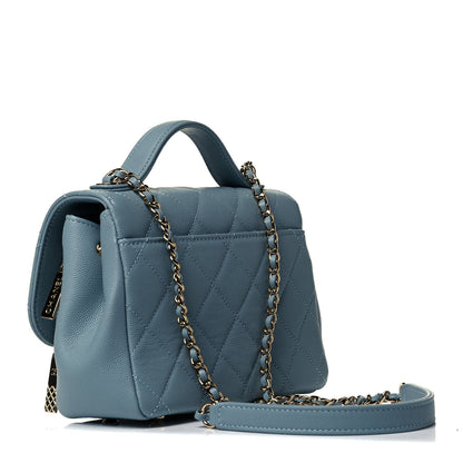 Chanel Caviar Quilted Small Business Affinity Flap Light Blue 2 of 9
