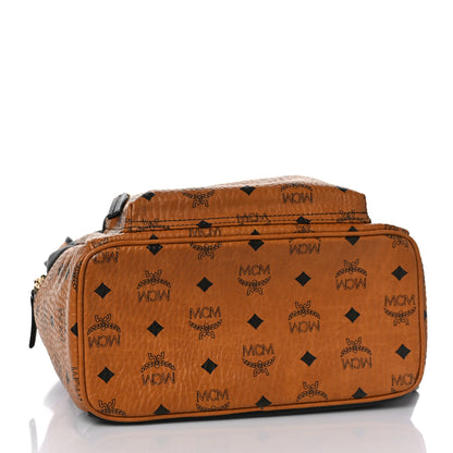 MCM Visetos Small Stark Backpack Cognac Black 4 of 9