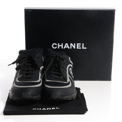 Chanel Neoprene Quilted Sneakers 42 Black 6 of 9