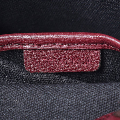 Burberry Grainy Calfskin House Check Medium Banner Tote Mahogany Red 7 of 12
