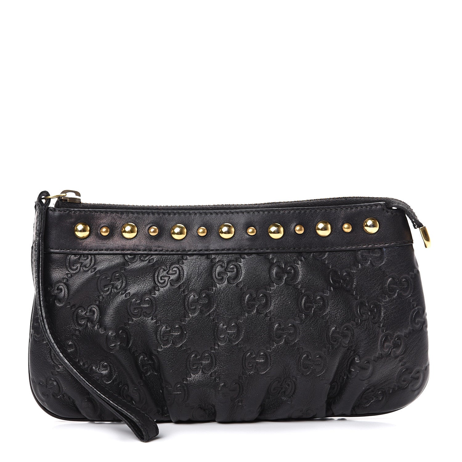 Gucci Guccissima Babouska Wristlet Black 1 of 12