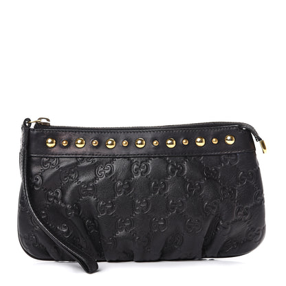 Gucci Guccissima Babouska Wristlet Black 1 of 12
