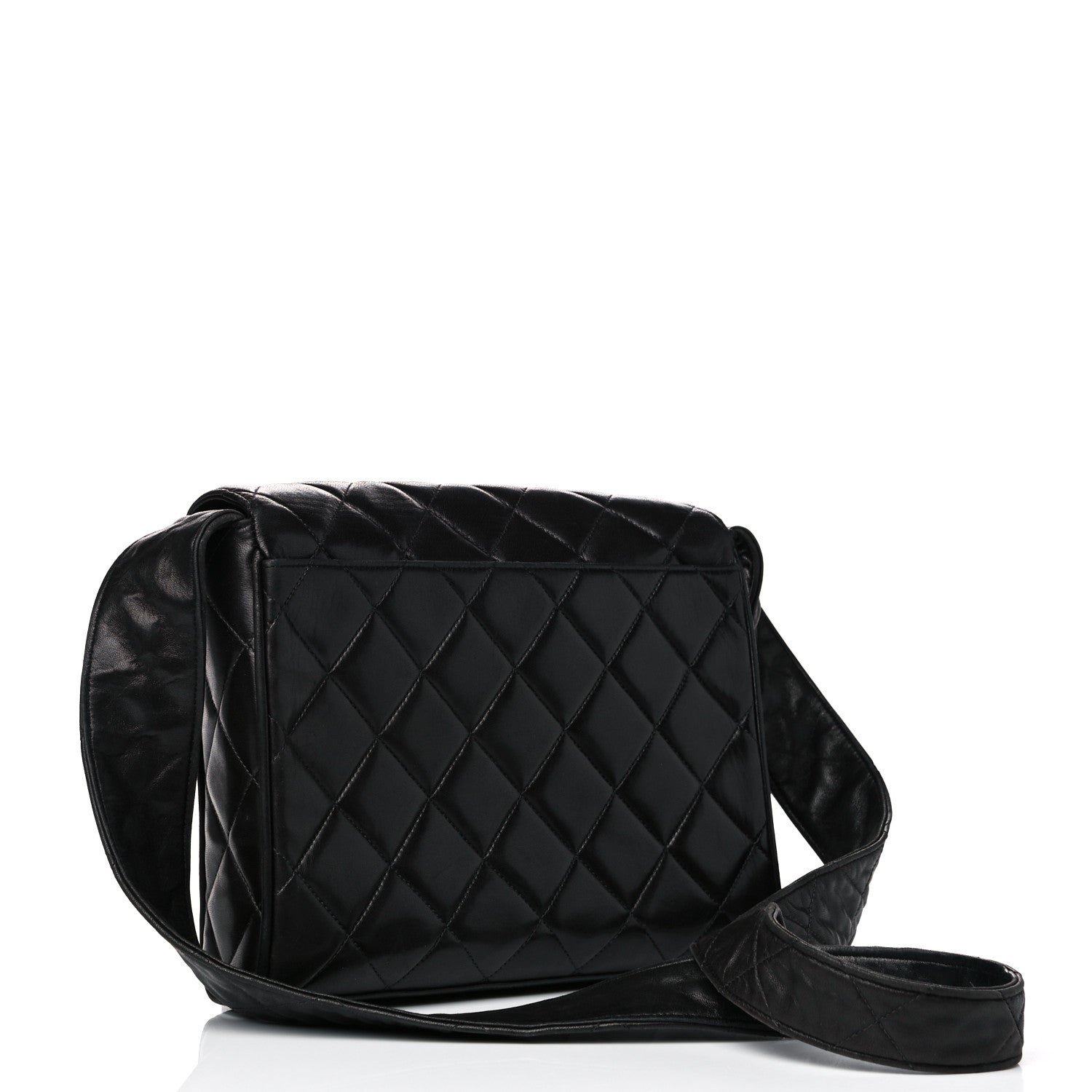 Chanel Lambskin Quilted CC Flap Shoulder Bag Black 3 of 14
