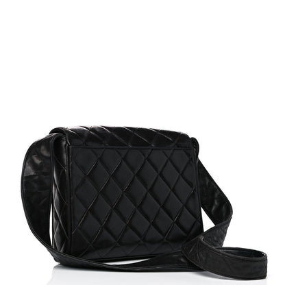 Chanel Lambskin Quilted CC Flap Shoulder Bag Black 3 of 14