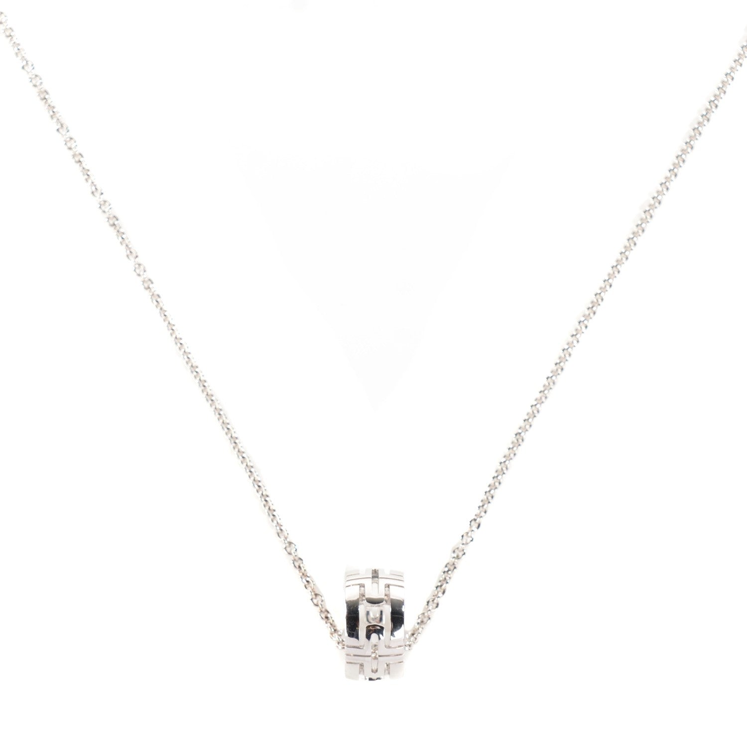 Bulgari 18K White Gold Parentesi Pendant Necklace 1 of 7
