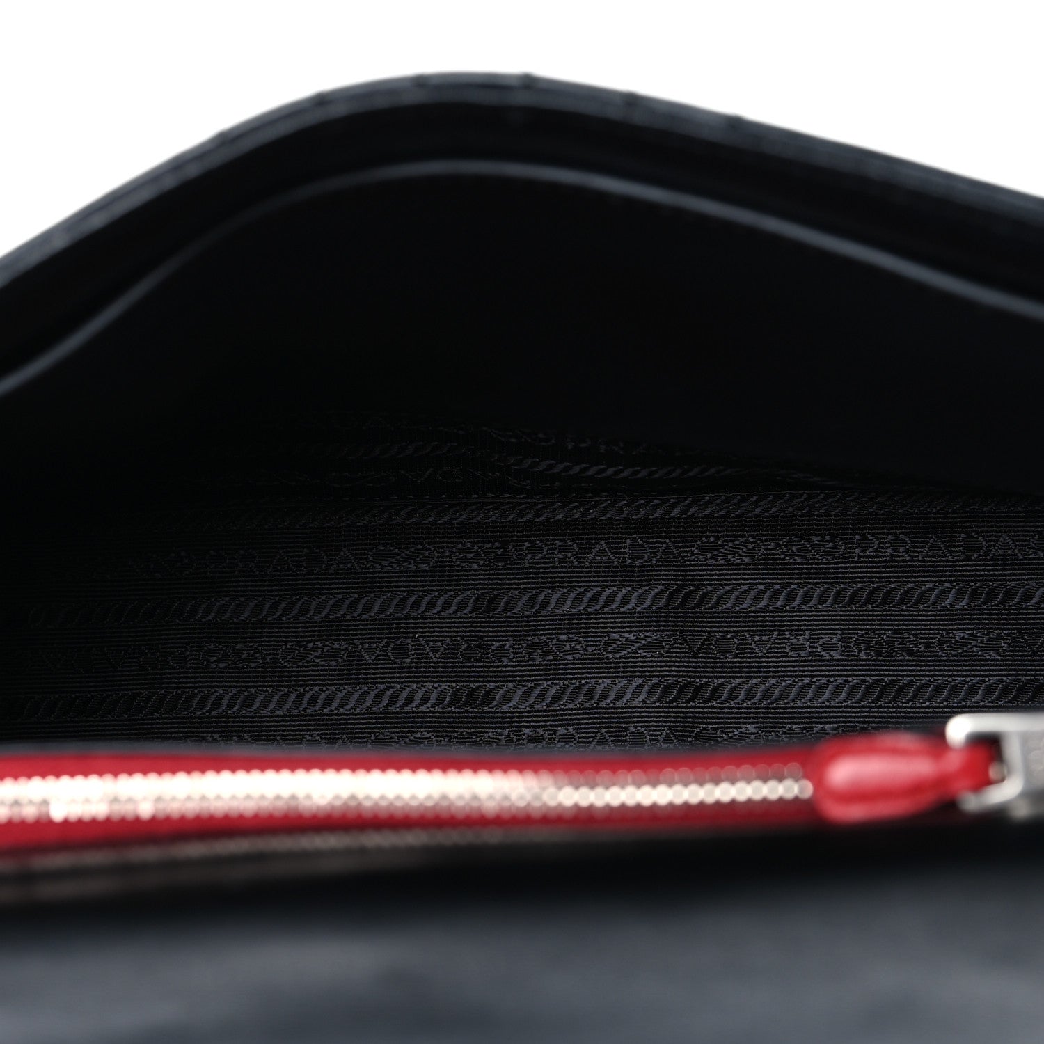 Prada Soft Calfskin Impunture Diagramme Large Chain Flap Shoulder Bag Black 6 of 11