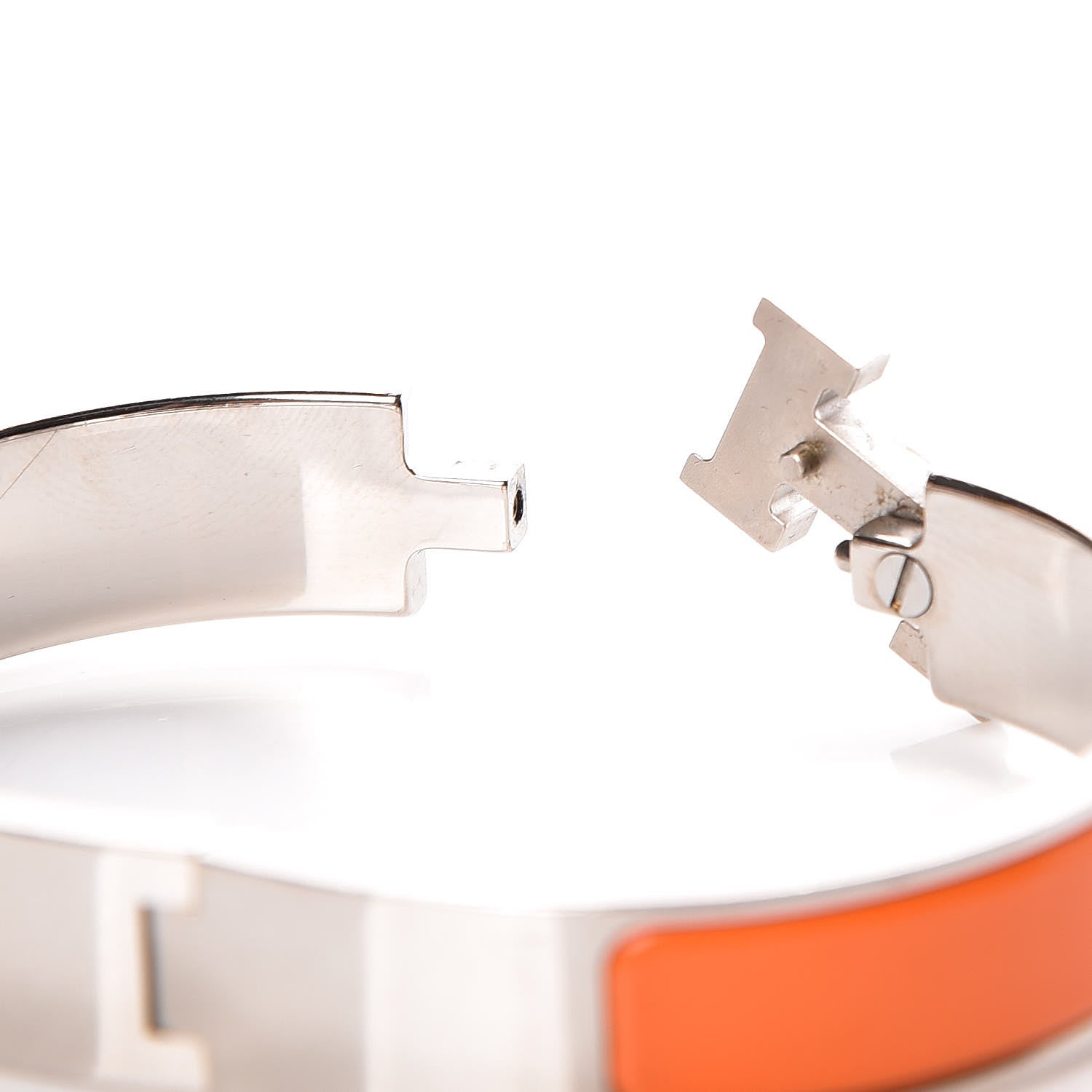 Hermes Enamel Narrow Clic Clac H Bracelet PM Orange 5 of 6