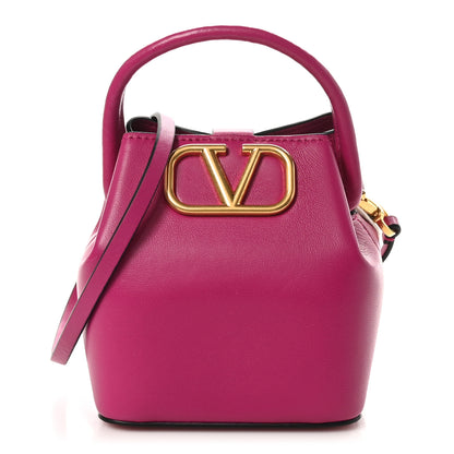 Valentino Garavani Nappa Mini Vlogo Bucket Bag Rose Violet 1 of 10