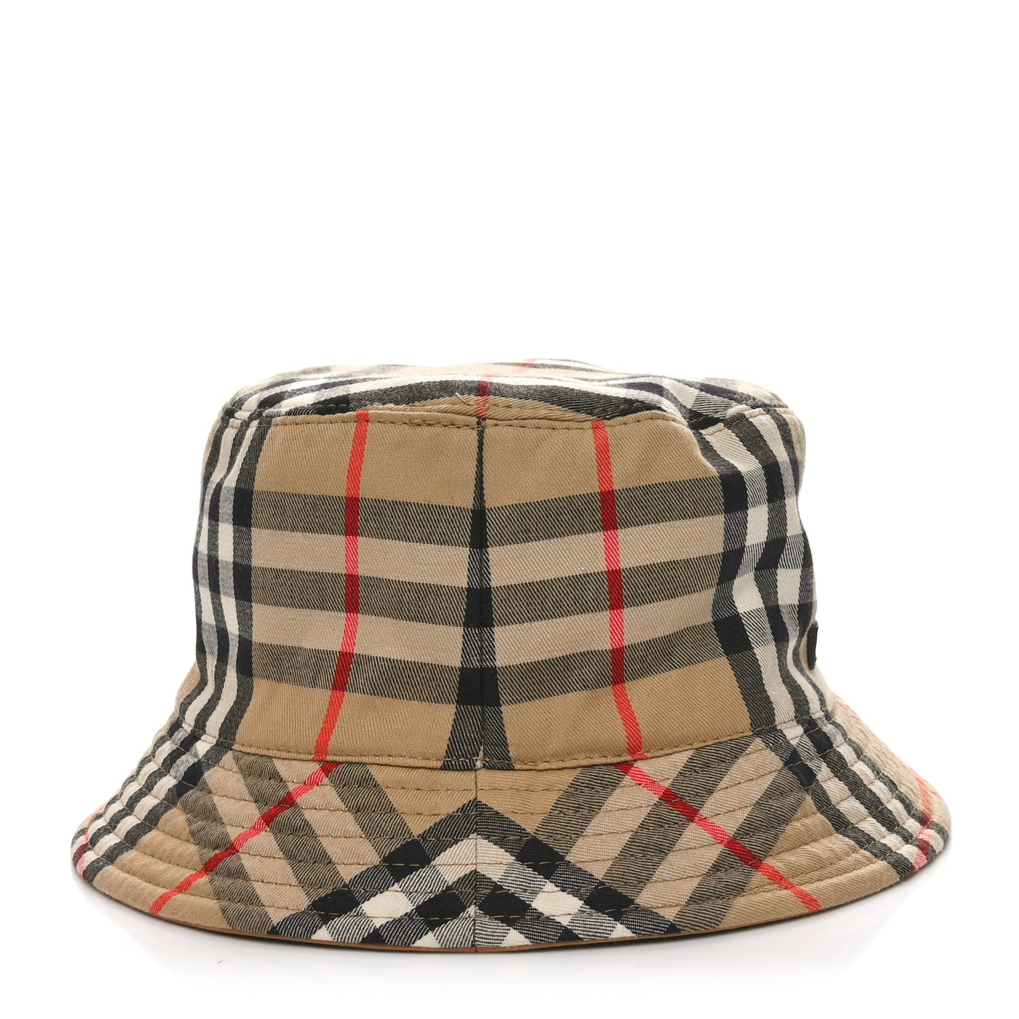 Calfskin Technical Cotton Vintage Check Bucket Hat Archive Beige
