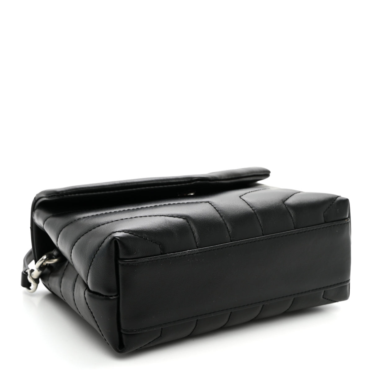 Saint Laurent Calfskin Y Quilted Monogram Toy Loulou Crossbody Bag Black 4 of 10
