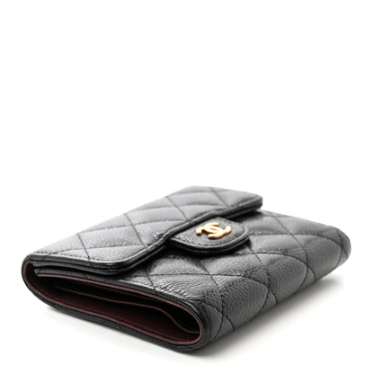 Chanel Caviar Quilted Compact Flap Wallet Black 4 of 8