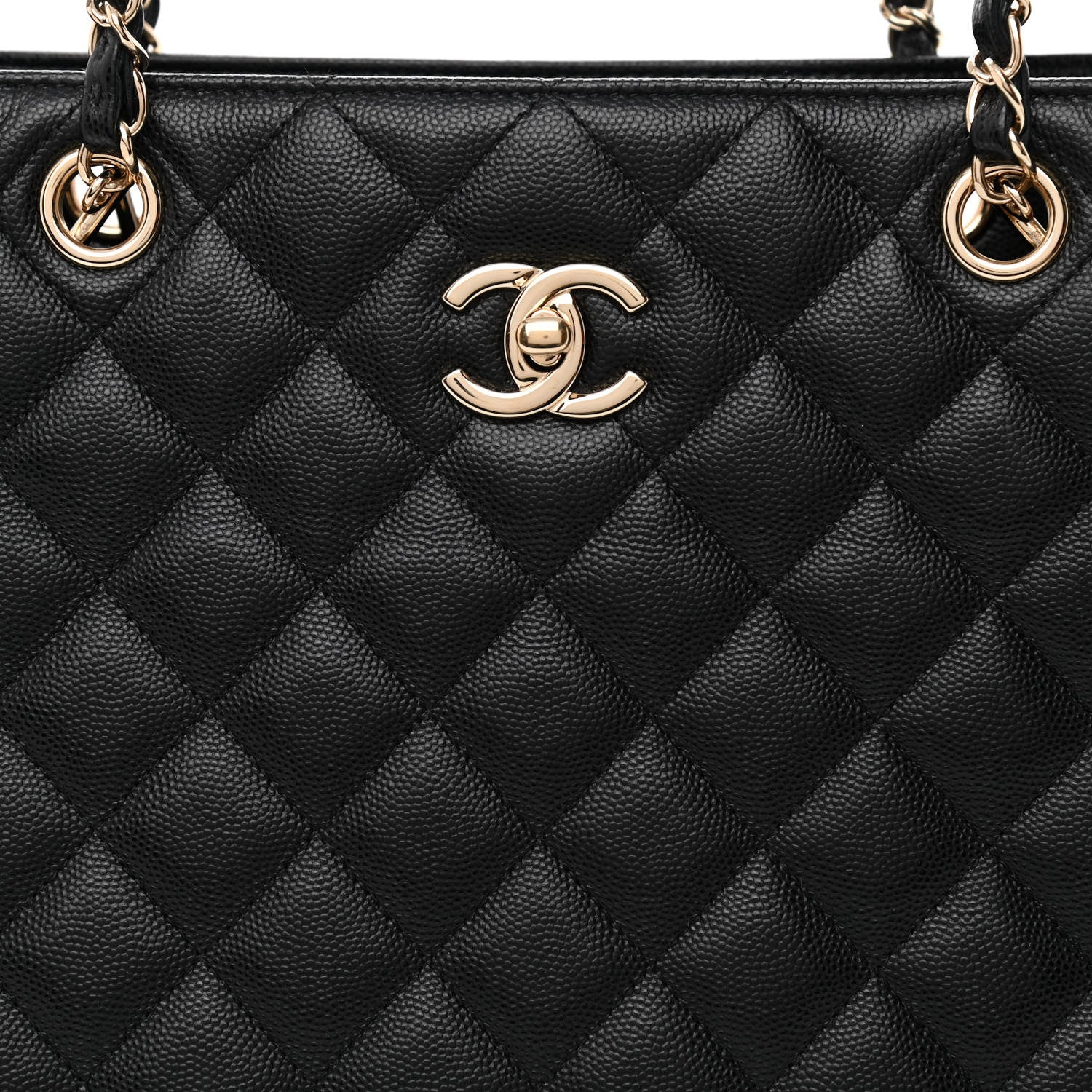 Chanel Caviar Quilted Large Shopping Tote Black 8 of 10