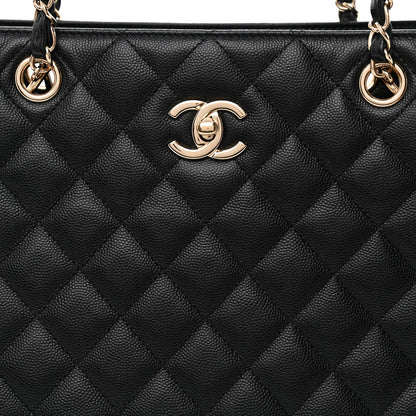 Chanel Caviar Quilted Large Shopping Tote Black 8 of 10
