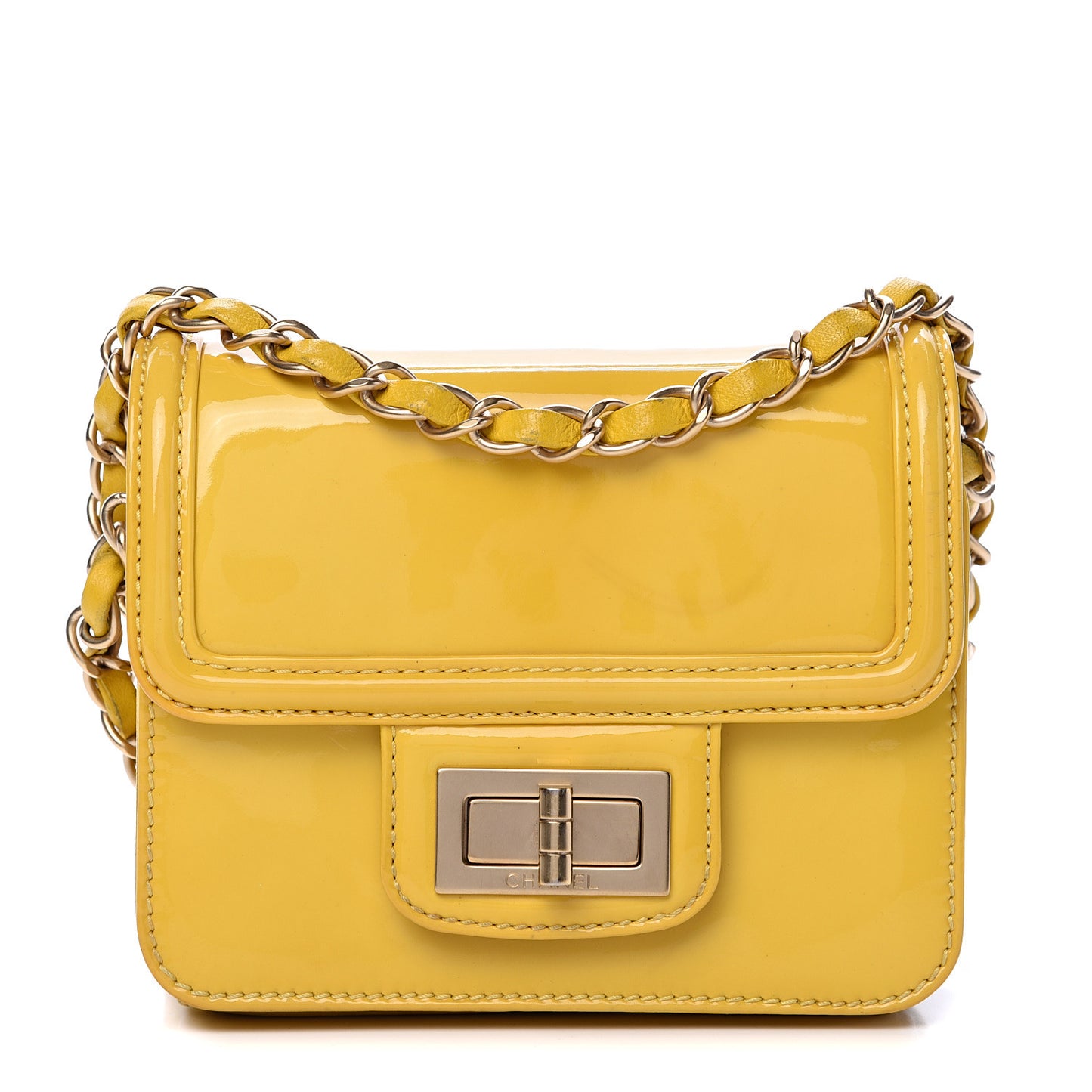 Patent Calfskin Mini Reissue Flap Yellow