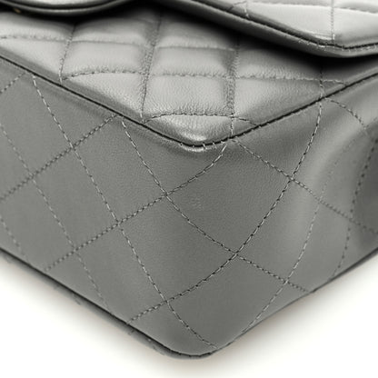 Chanel Lambskin Quilted Mini Rectangular Flap Dark Grey 10 of 11