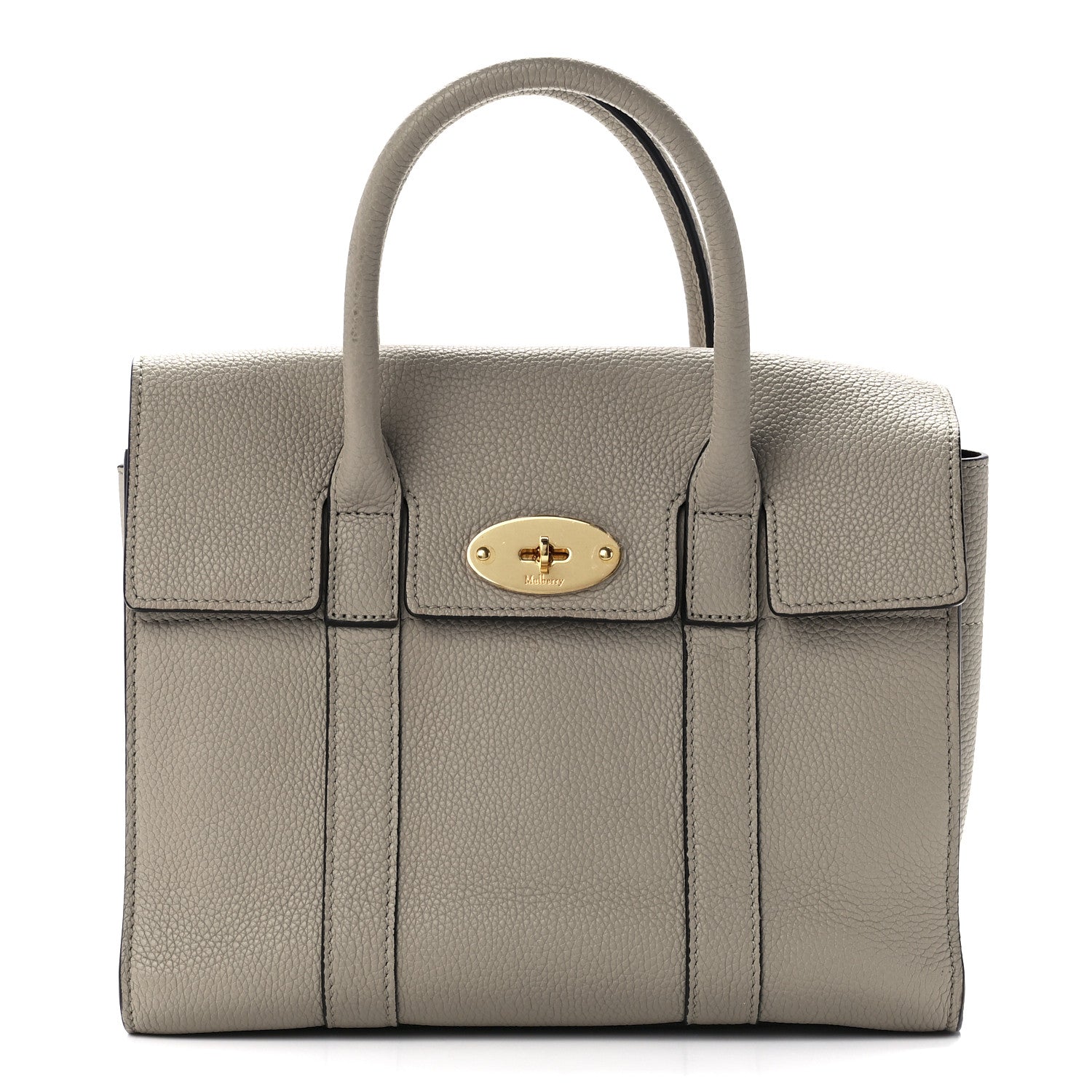 Mulberry Classic Grain Calfskin Small Bayswater Taupe 1 of 12