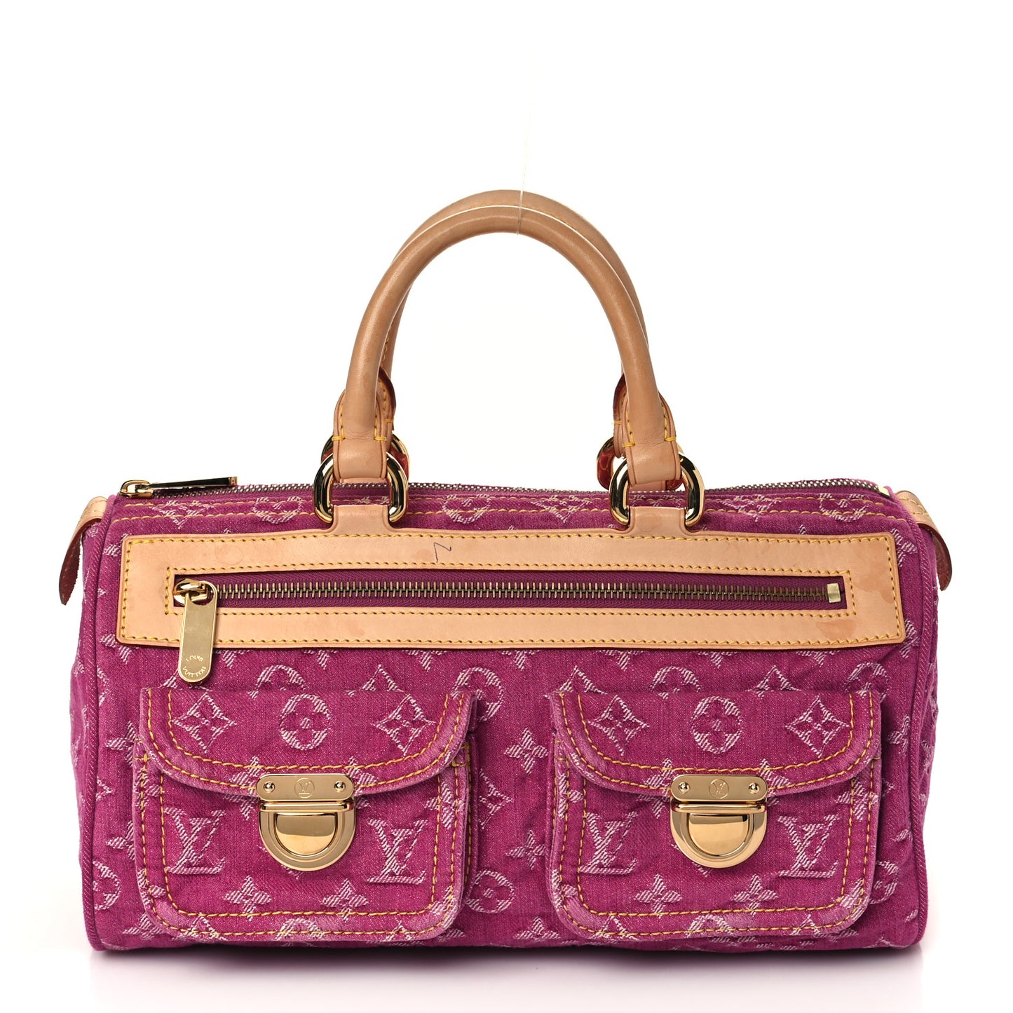 Monogram Denim Neo Speedy Fuchsia