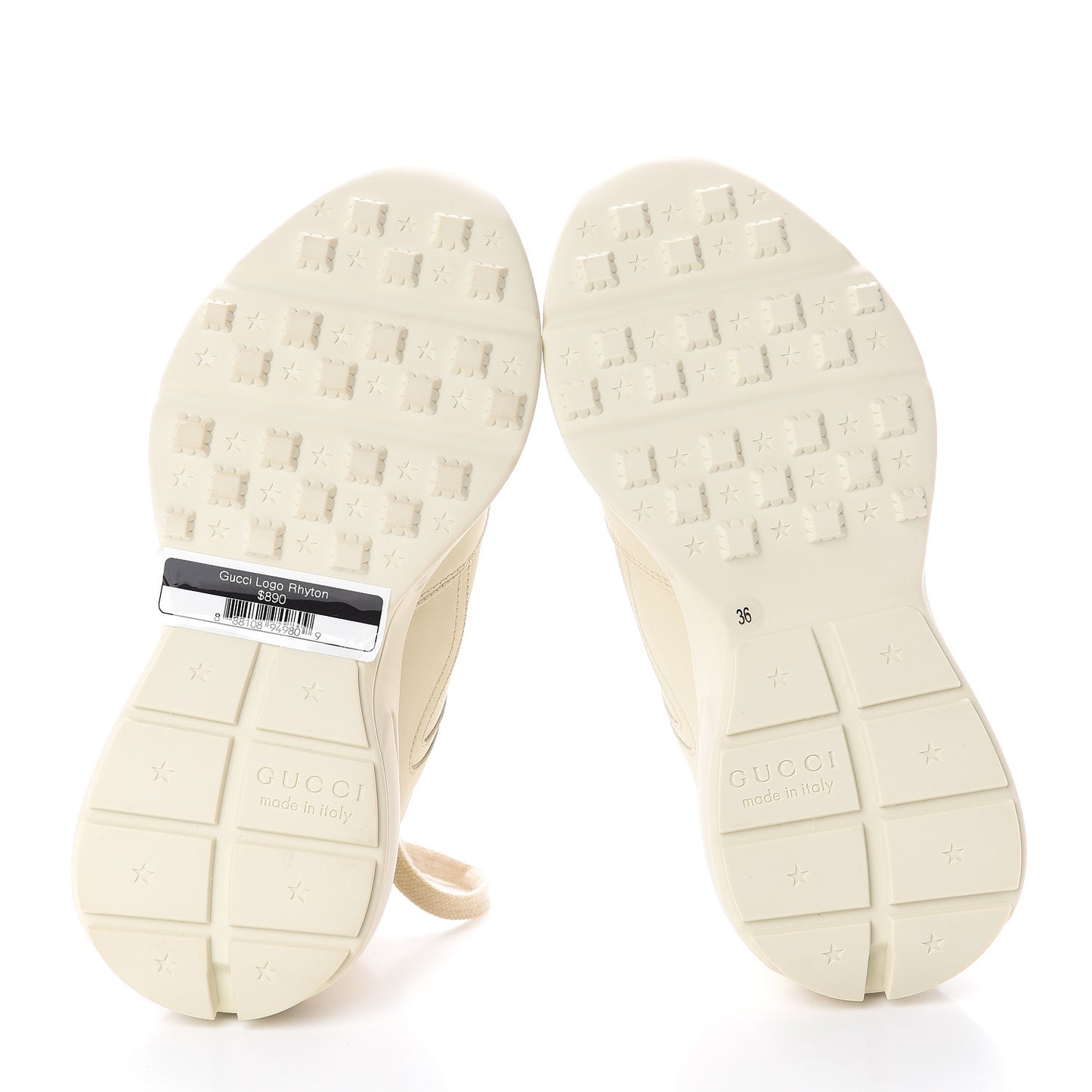 Calfskin Logo Womens Rhyton Sneakers 36 Ivory