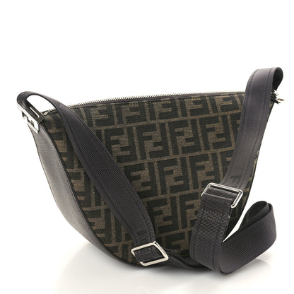 Fendi Fabric Jacquard FF Melon Bag Tobacco Black 3 of 11