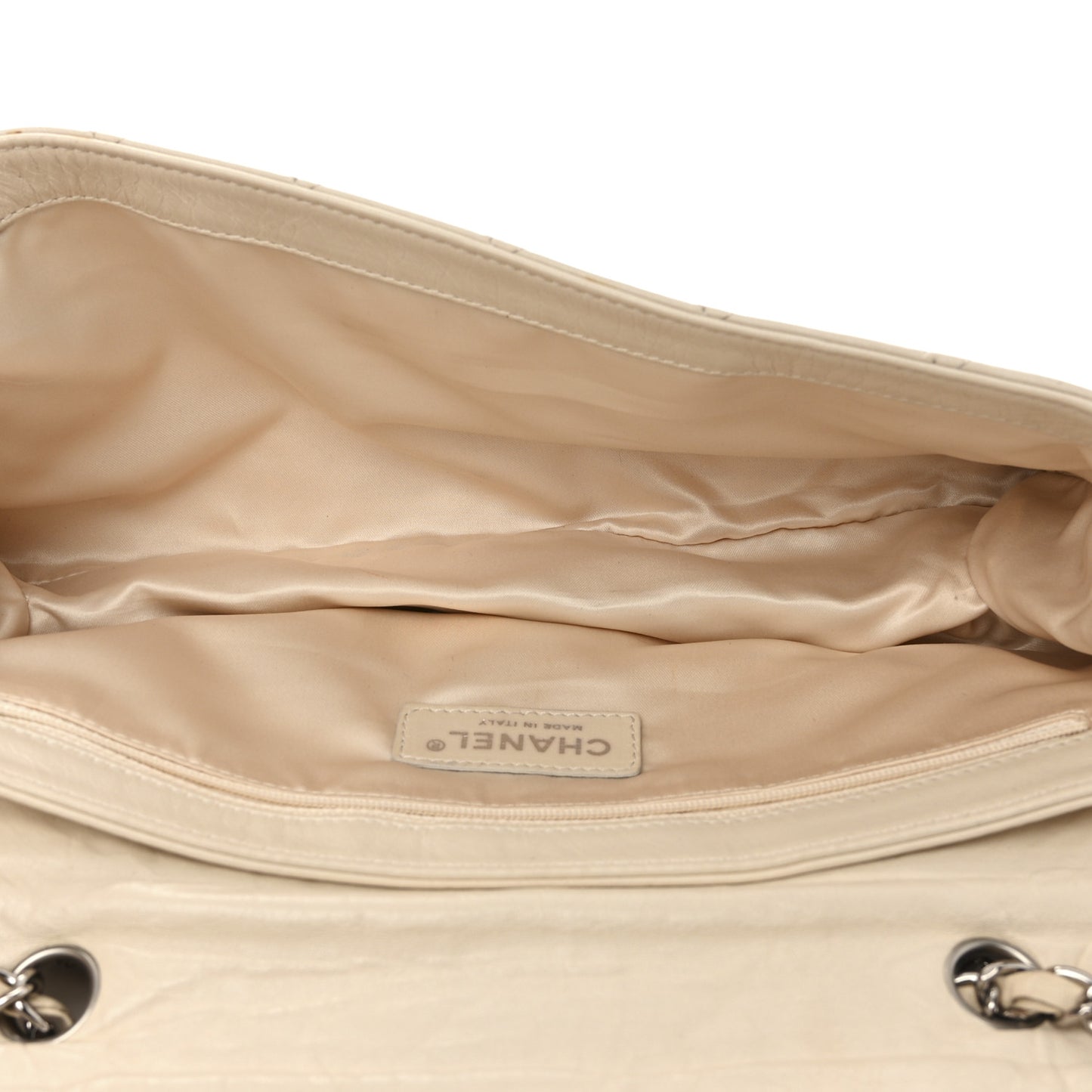 Lambskin East West Mademoiselle Flap Ivory