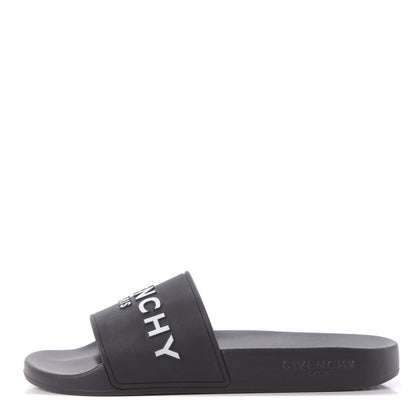 Givenchy Rubber Logo Pool Slide Sandals 39 Black 1 of 13