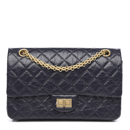 Chanel Aged Calfskin Quilted 2.55 Reissue 225 Flap Navy 1 of 11